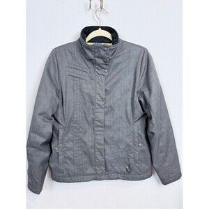 Isis Women’s Gray Embroidered Insulated Snowboarding Jacket 8
